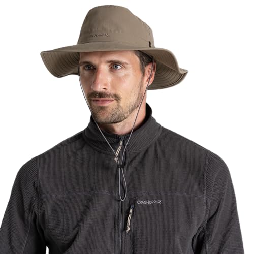 Craghoppers Adult Insect Shield Outback Hat II for Travel, Hiking and Outdoors, Pebble, Small/Medium