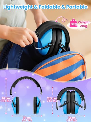 Image of Dr.meter Noise Cancelling Headphones for Kids: SNR27.4 Ear Muffs for Noise Reduction with Adjustable Headband - Kids Ear Protection for Monster Jam, Fireworks, Concerts Kid Autism Sensory