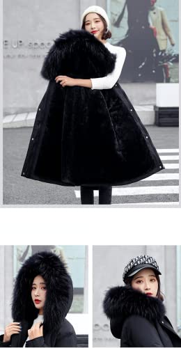 Casaco feminino de inverno quente com capuz de pele sintética recortado acolchoado casaco bolha de p