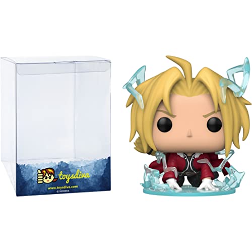 Edward Elric: P O P ! Animation Vinyl Figurine Bundle With 1 Compatible 'Toysdiva' Graphic Protector (1176-57737 - B)