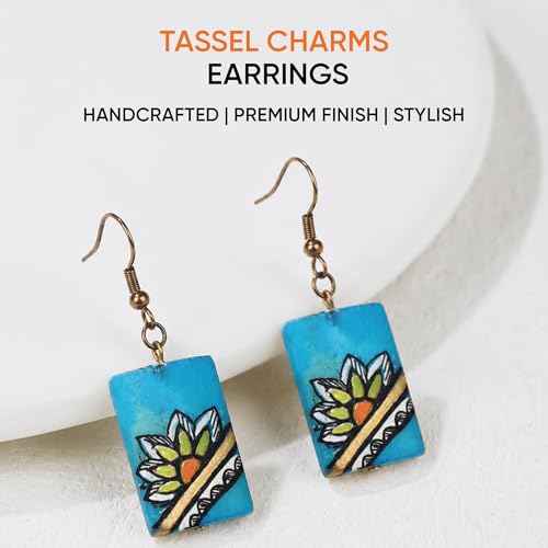 Image of Boho Ethnic Earrings Collection for Women - Colorful Tassel, Hoop, Stud, Drop, Chandelier & Huggie Styles Inspired by Festival Fashion