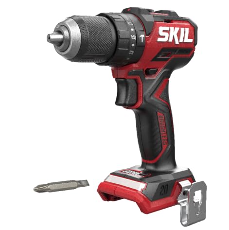 SKIL CD1E3075CA kompaktowa akumulatorowa wiertarko-wkrętarka udarowa (20 V, silnik bezszczotkowy, uchwyt wiertarski 13 mm, 60 Nm, 2-biegowa, LED, Softgrip, bezprzewodowa, wiertarka udarowa, wiertarka)