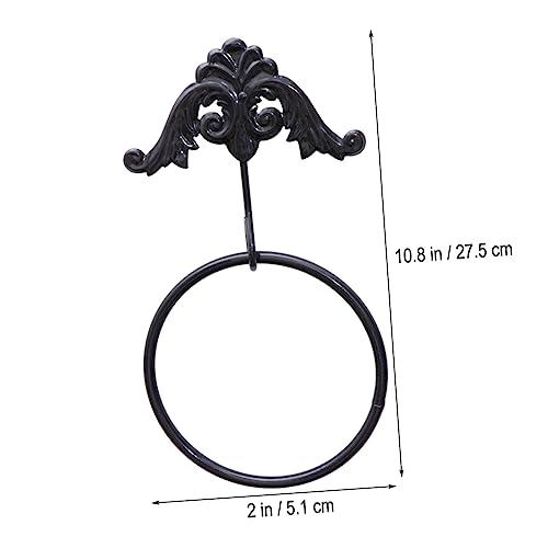 Yarnow 1Pc Towel Shelf Towel Stand Towel Holder Stand Towel Ring Wall Mount Towel Ring Copper Towel Ring Wall Hanging Towel Rack Towel Rack Black Wrought Iron Towel Ring For Bathroom #TOP6