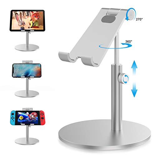 allcaca Support de téléphone Portable Stable Compatible avec Smartphones iPhone iPad Tablette, Hauteur et Angle réglables