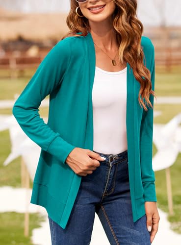 Image of Womens Casual Lightweight Long Sleeve Cardigan Flowy Soft Open Front Knit Cardigan Sweaters