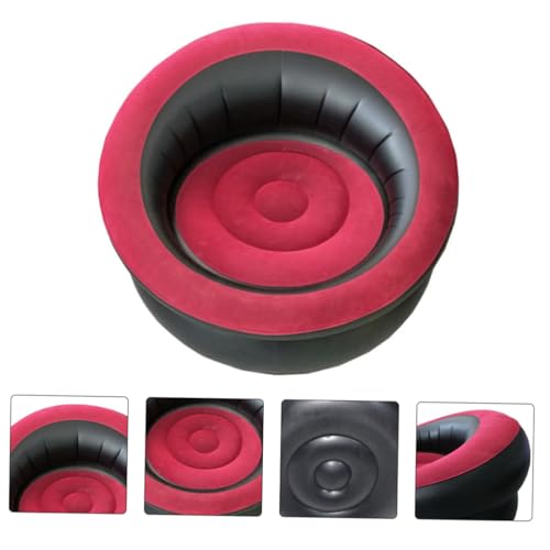 Sofá inflable resistente Hemobllo con reposapiés de PVC sillón plegable cómodo 4