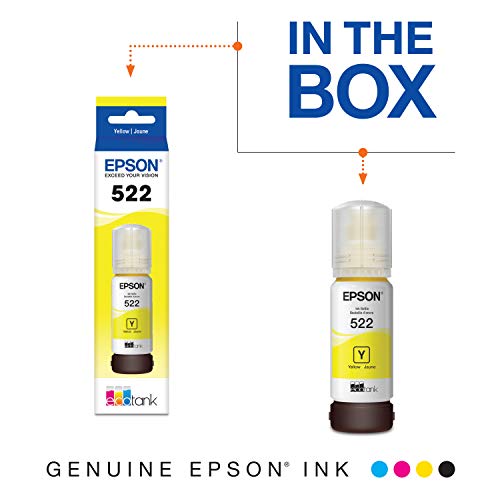 Image of Epson EcoTank ET-15000 Wireless Color All-in-One Supertank Printer with Scanner & 522 EcoTank Ink Ultra-high Capacity Bottle Yellow