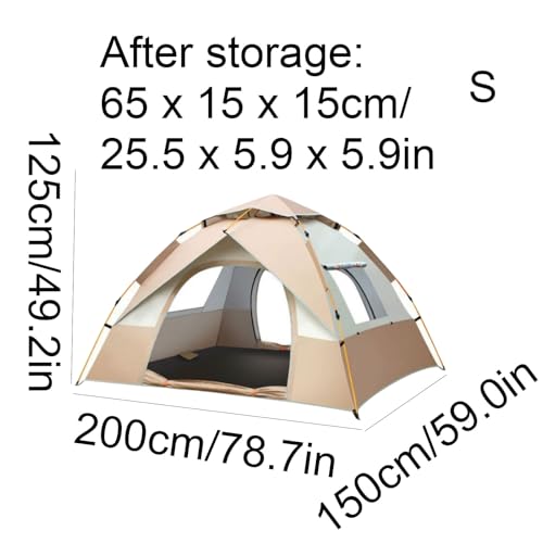 Carpa de camping portátil multiusos con doble puerta y ventana miniatura 2