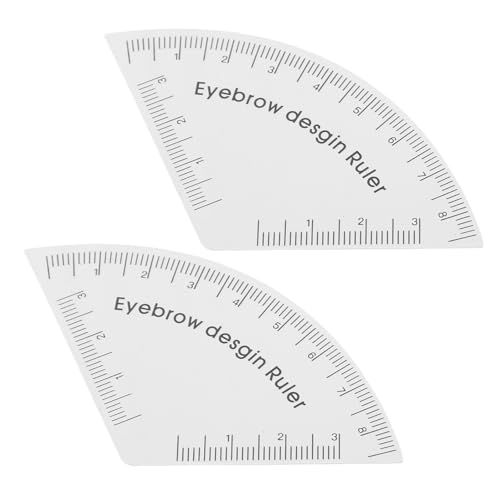 DECOMELODY Lot de 2 Règles à Sourcils en PVC Gabarits Précis pour Dessin et Mise Symétrique Outil Réutilisable Compact pour Maquillage Professionnel et Usage Quotidien