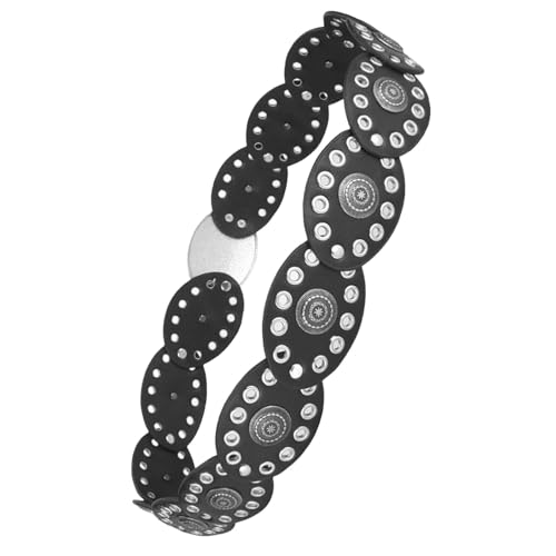 Ceinture Vintage Rétro pour Femme aux Finitions Métalliques Gravées et Robustes
