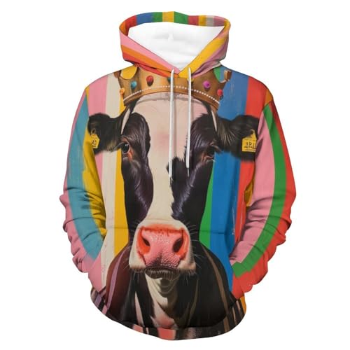 Pullover vache à rayures chaud et confortable pour affronter le froid