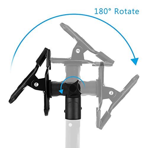 PEYOU Reflector Clamp Holder, Light Stand Bracket and Photography Studio Heavy Duty Metal Clamp with Cold Shoe Adapter for Clamping Reflector or Mounting Speedlite Flash and Umbrella