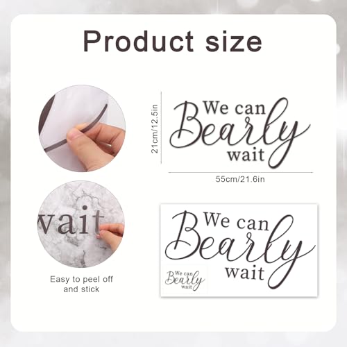 Vinilo decorativo Bearly Wait para Baby Shower miniatura 2