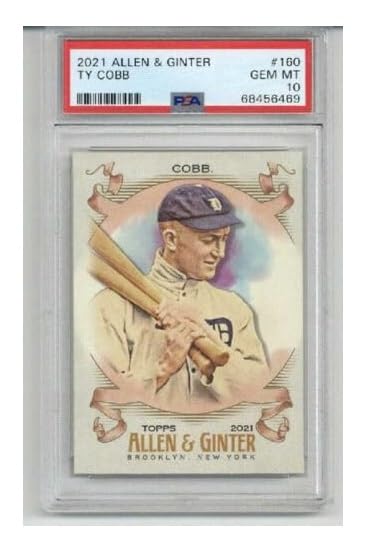 Amazon.com: 2021 TOPPS ALLEN & GINTER #160 TY COBB CARD DETROIT TIGERS PSA  10 LOW POP 1 RARE : Collectibles & Fine Art