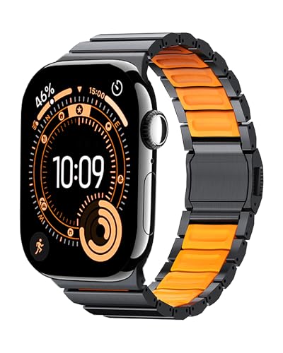 Bracelet magnétique Apple Watch anti-rayures en titane ultraléger KU XIU