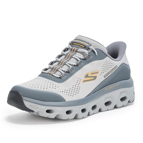Skechers Men's Glide-Step Sole Hands Free Slip-in Sneaker,Gray,6.5
