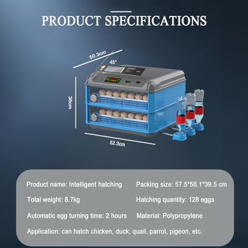 Incubadora digital de huevos totalmente automática con control de temperatura para pollos, patos, gansos y más, ideal para incubar aves de corral