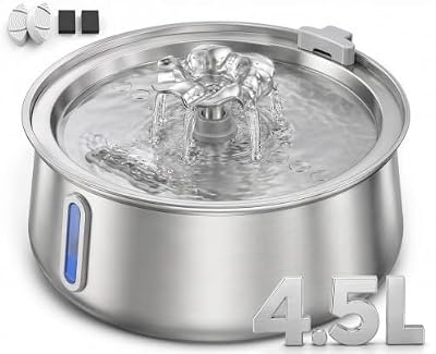 Cat Water Fountain Stainless Steel 4.5L/152oz Automatic Pet Water Dispenser
