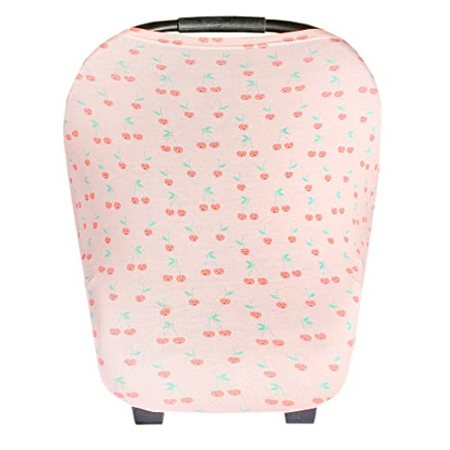 Image of Copper Pearl Nursing Cover for Breastfeeding – Multi-Use Baby Car Seat Cover, Stroller Cover & Breast Feeding Cover Up for Women, Stretchy Breathable High Quality Cover for Boy or Girl, Cheery