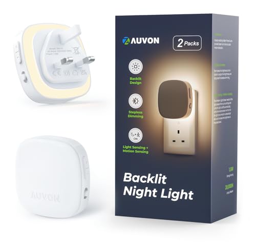 AUVON LED Motion Sensor Night Light, 2 Pack