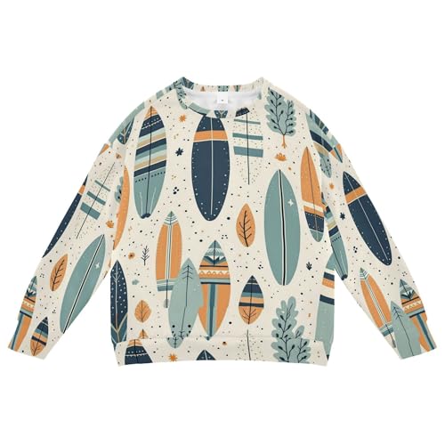 JUNZAN Cartoon Surf Board Summer Little Boys Sweatshirts Hoodies Long Sleeve Hoodies for Girls Camping 4T