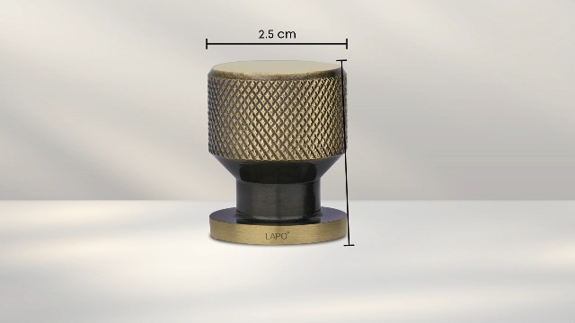 LAPO 2 Piece Knobs for Cabinets– Modern Aluminum Drawer Knob for Kitchen, Wardrobe, Cupboard, and Home Furniture (Antique Finish)