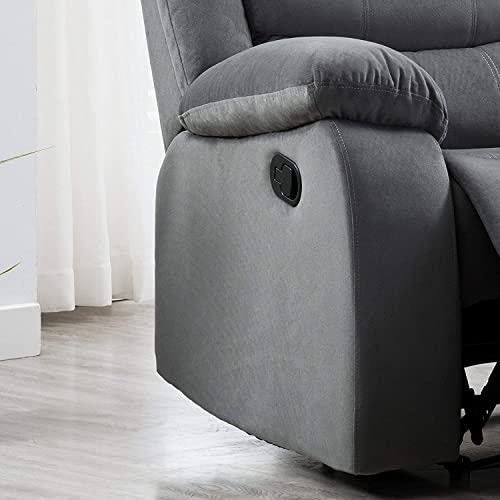 Sillón reclinable tapizado gris oscuro con masaje miniatura 6