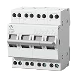 63A Dual Power Transferschalter, Manueller Lasttrennschalter für DIN-Schiene, 400V, IEC 60947-3 Konform, 4P 63A 400V