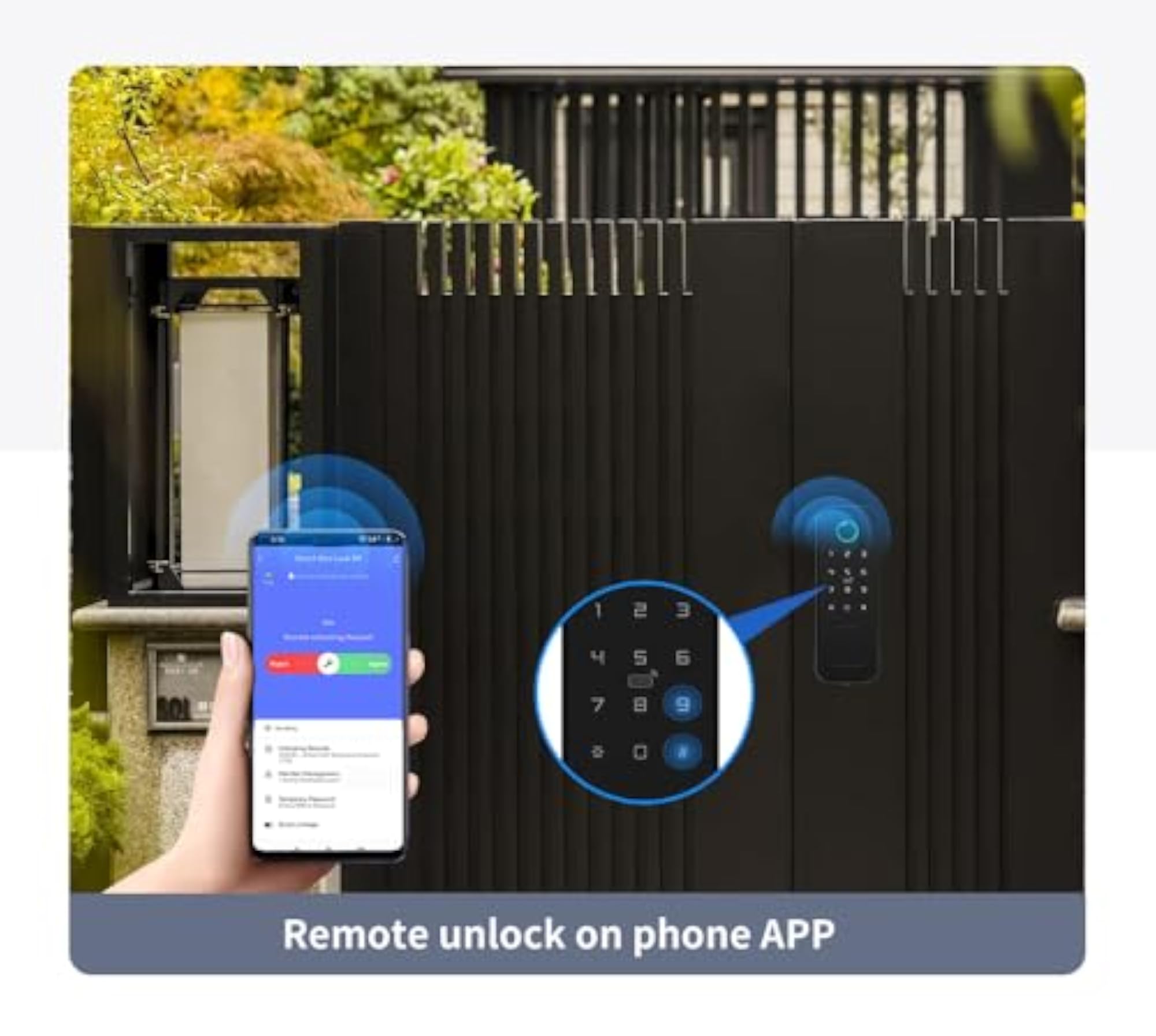 Smart Latch Double Side Gate Lock with Keyless Fingerprint