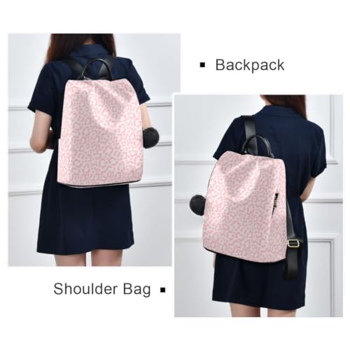 Image of ALAZA Pink Leopard Cheetah Print Backpack Purse for Women Anti Theft Fashion Back Pack Shoulder Bag