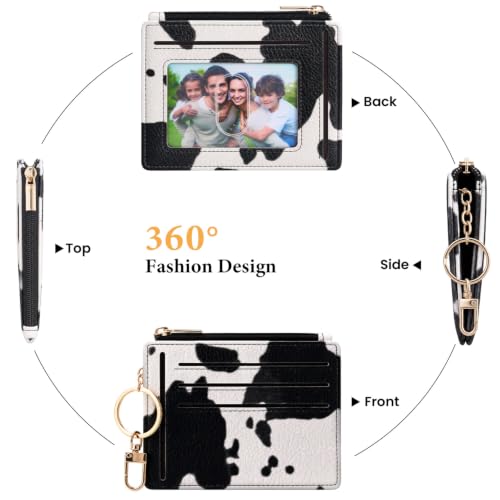 Image of Sodsay Card Case Slim Front Pocket Wallet for Women Credit Card Holder with Keychain | Slim, Credit Card Holder, Front Pocket, with Keychain