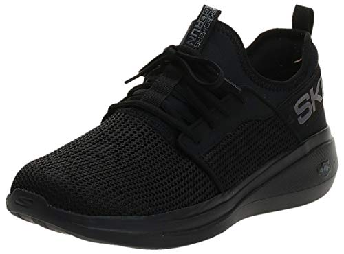 Skechers Performance Go Run Fast, Zapatillas Hombre, Negro (BBK Black Textile/Trim), 43.5 EU