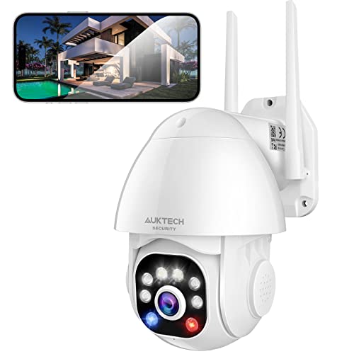 Cámara Vigilancia Exterior NETVUE - WiFi 1080P, 360°, Visión Nocturna Color, Detección Movimiento, Alexa