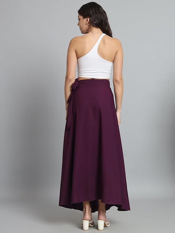 Image of Women's Long Wrap Around Maxi Skirt | Women Wear Long Skirt