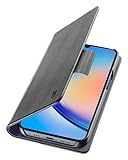 cellularline - book - galaxy a24 - custodia a libro - la protezione essenziale con chiusura di sicurezza magnetica, protezione degli angoli, tasca interna portatessere - nero