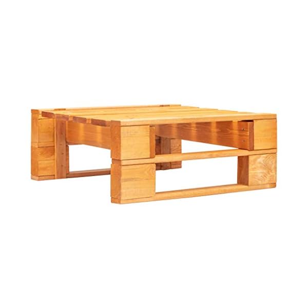 Susany Garden Pallet Ottoman/Coffee Table/Footrest, for Patio, Garden or Living Room FSC Wood Honey Brown