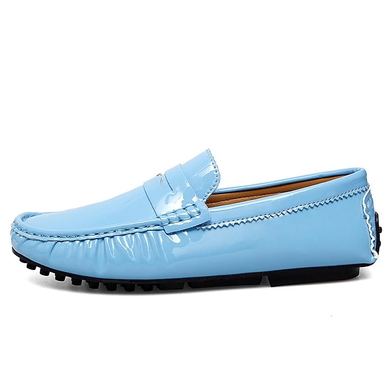Men's Loafers Round Toe Leather Driving Penny Loafers Slip Resistant Comfortable Flexible Outdoor Party Slip-ons2