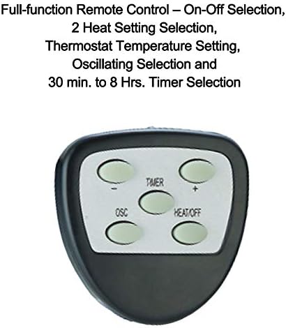 Optimus 14" Oscil Pedestal Digital Dish Remote Heater, Black