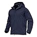 KEFITEVD Hommes Hiver Veste Militaire Camouflag Veste Softshell Imperméable Manteau de Ski pour Camping Chasse Bleu Marin