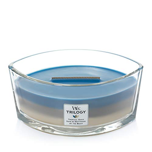 Woodwick Ellipse Scented Candle, Nautical Escape Trilogy, 16Oz | Up To 50 Hours Burn Time #TOP1