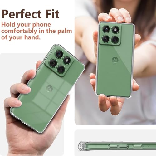 Image of Crystal Clear Back Case for Motorola Moto Edge 70 5G | Raised Bumps for Camera & Screen Protection | Clear Soft Silicone Back Case Cover for Motorola Moto Edge 70 5G (TPU | Transparent)