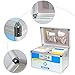 Decaller First Aid Box with Security Lock, Medical Box with Removable Tray for Drugs Storage, 12