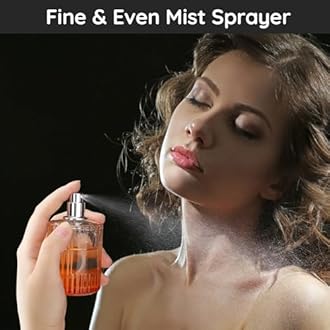 Segbeauty 1.7oz Travel Perfume Atomizer Refillable, 50ml Travel Perfume Spray Bottle, 2pcs Empty Cologne Sprayer Refill Bottle for Dispensing Orange, Cologne Atomizer for Men Women