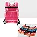 rockible Set of 2 Nylon Backpack Chest Harness Belts with Clips, Waist Strap Pink