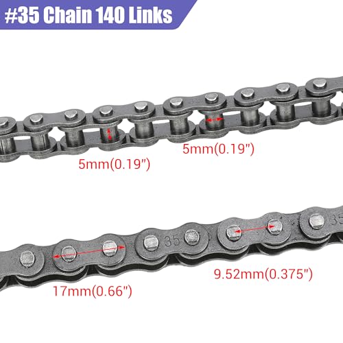 CILOYU 35 Chain for Mini Bike Compatible with Coleman CT100U CC100X Baja DB30 Motovox MBX10 MBX11 Mega Moto MM-B80 Predator 79 97cc 100cc Engine Powersports Parts 40 Tooth Sprocket 35 Chain by CILOYU - Image 6