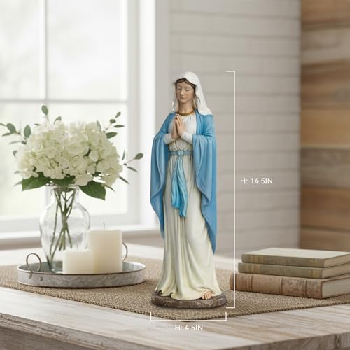 Estatua Virgen María 14.5 Pulgadas Decoración Hogar miniatura 2