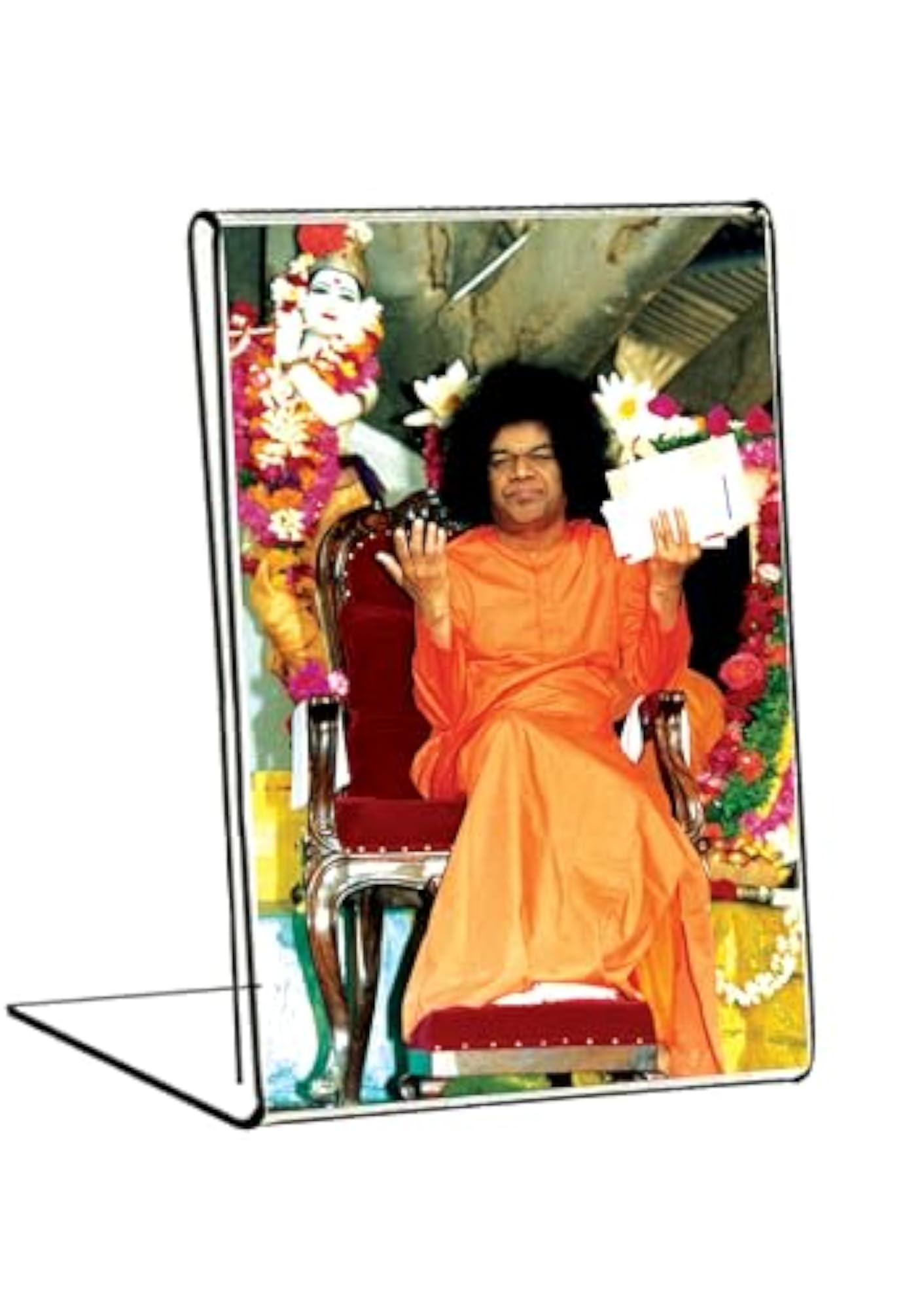 Sathya Sai Baba Premium Acrylic Photo Frame, Desktop Decor