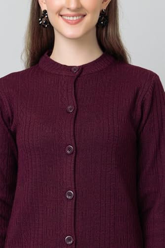 Image of HIFZAA Womens Woolen Long Cardigan Sweater for Women Winter wear for Ladies M to 4XL