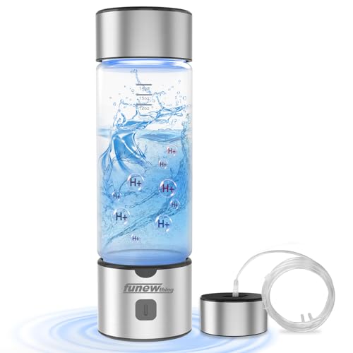 2025 Upgrade Hydrogen Water Bottle,2500ppb Portable Water Ionizer Machine with SPE/PEM Technology in 3-Minute Electrolysis,Rechargeable Hydrogen Rich Generator for Office Travel & Fitness