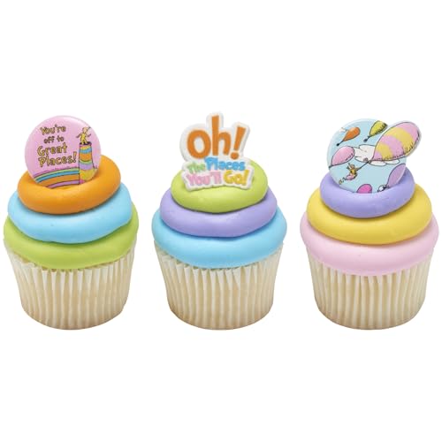 Anneaux de cupcakes Dr. Seuss déco gâteau diplôme et anniversaire DecoPac